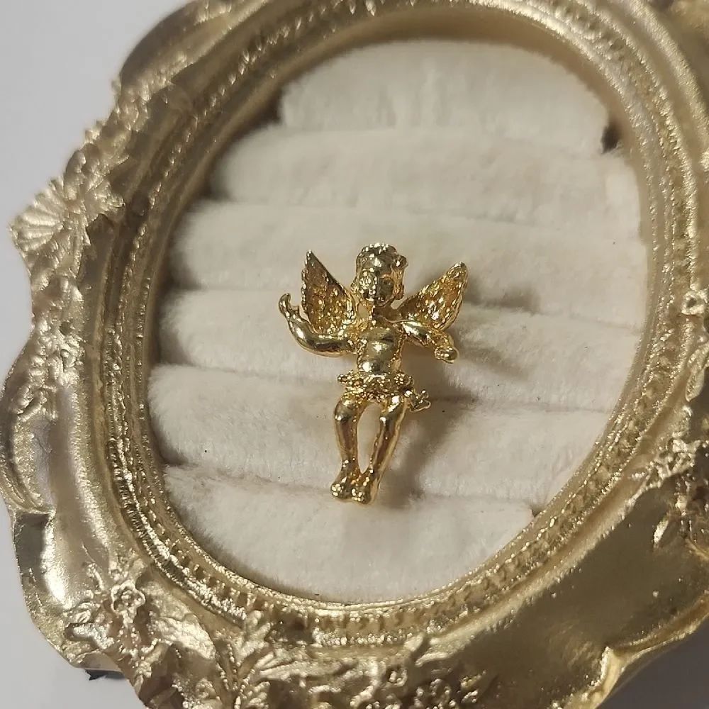 Kirks Folly Gold-tone Cherub Angel Lapel Pin